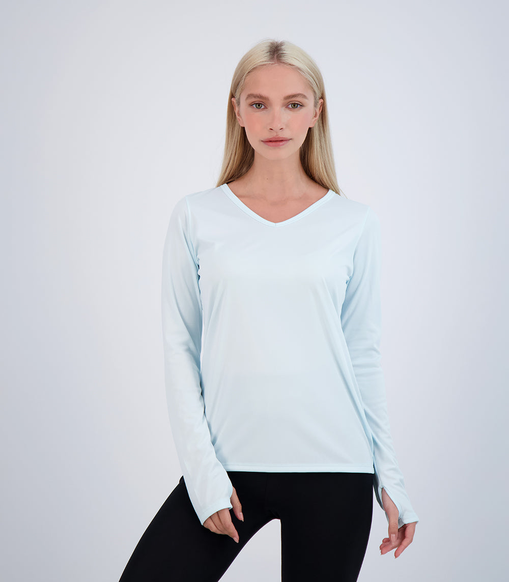 Bonita Ladies Long Sleeve V Neck ProtectUVยฎ Sun Protective Shirt
