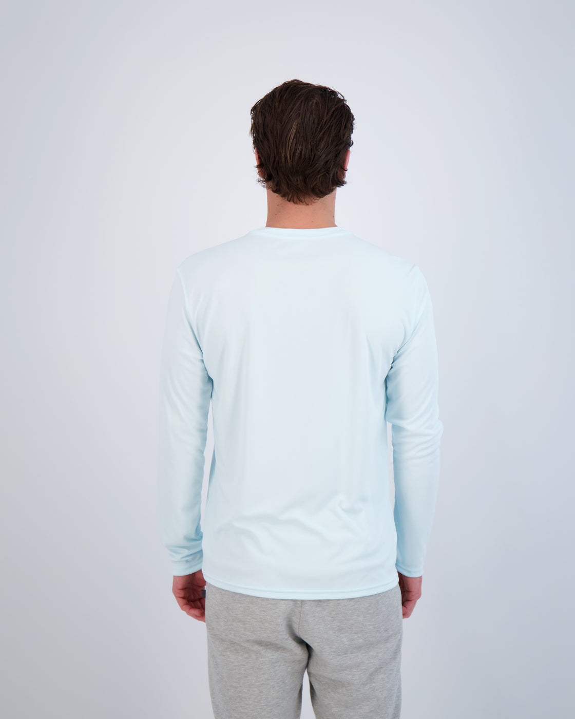 Teaser Mens Long Sleeve ProtectUV Sun Protective Shirt [M-XL] Ice Blue / Large