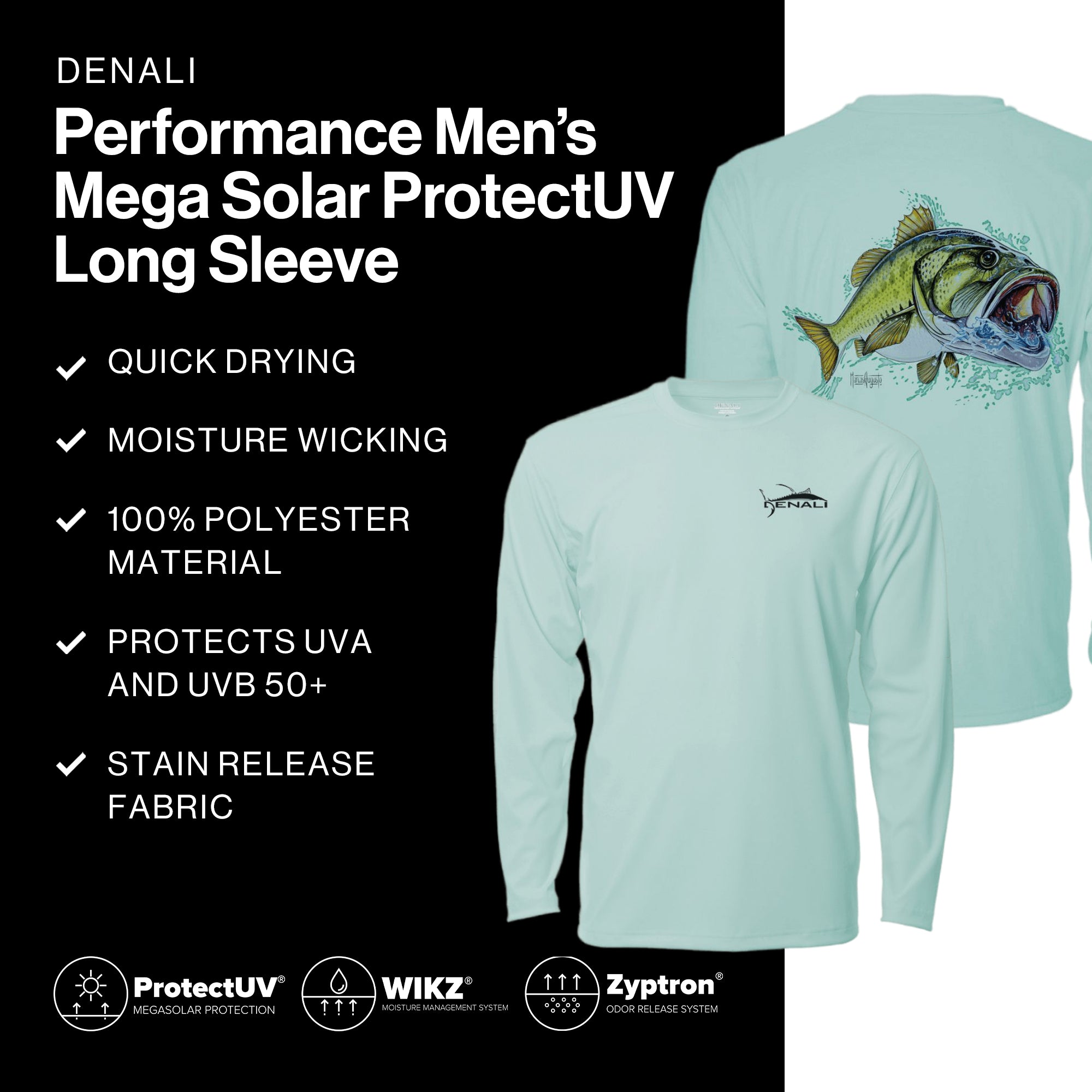 Bass - Long Sleeve ProtectUV Sun Protective Shirt 3X Large / Ice Blue