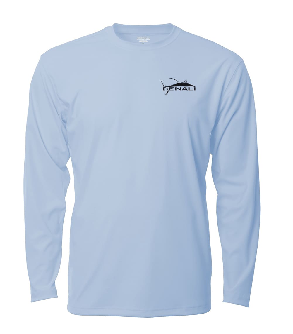Abu Garcia Fishing T-Shirt Long Sleeve UPF 30 50 UV Sun Protection Blue