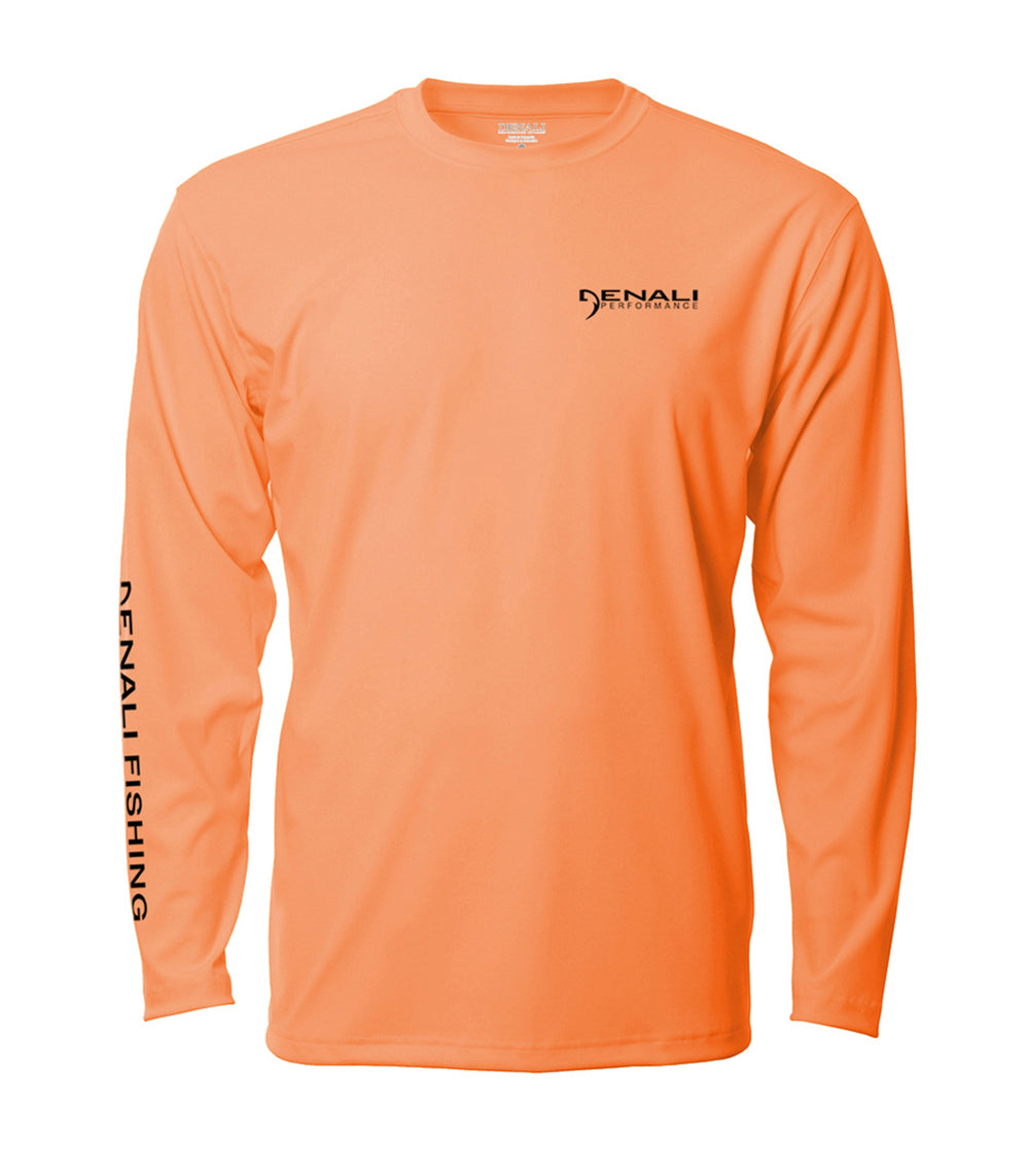 Savage Angler Salt Series Men's Long Sleeve Performance Fishing Shirt -  Burnt Orange