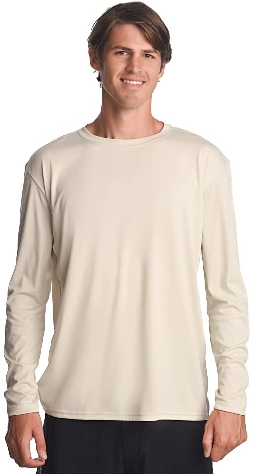 Teaser Mens Long Sleeve ProtectUV Sun Protective Shirt [M-XL] White / XLarge