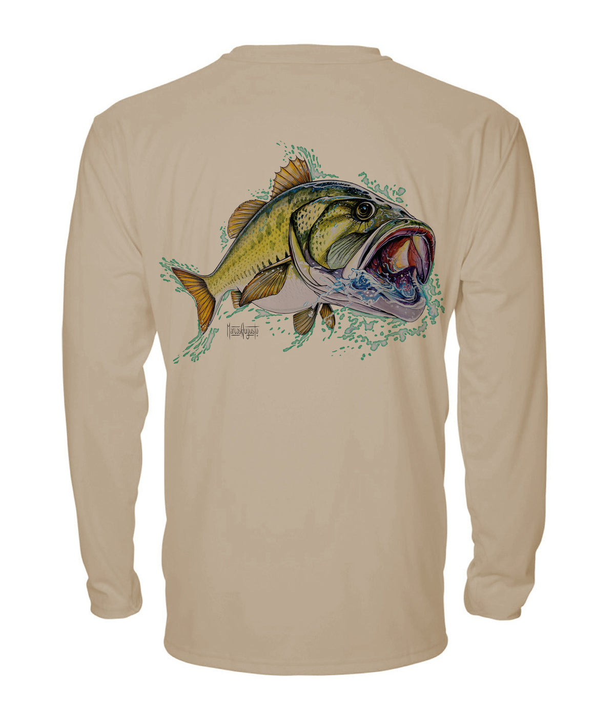 Largemouth Bass fishing shirts Custom UV protection performance