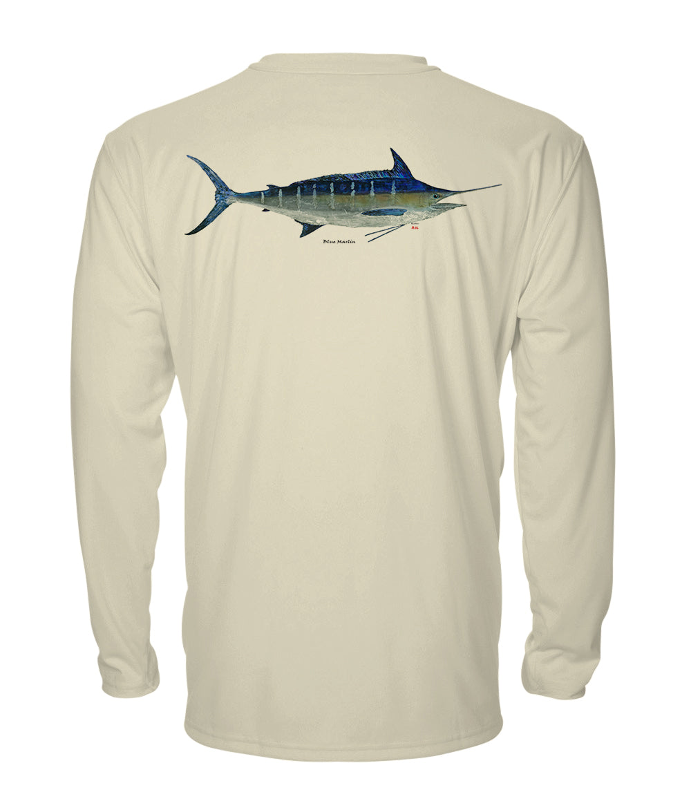 Blue Marlin - chillBRO® by Denali Mens Long Sleeve Sun Protective Shirt
