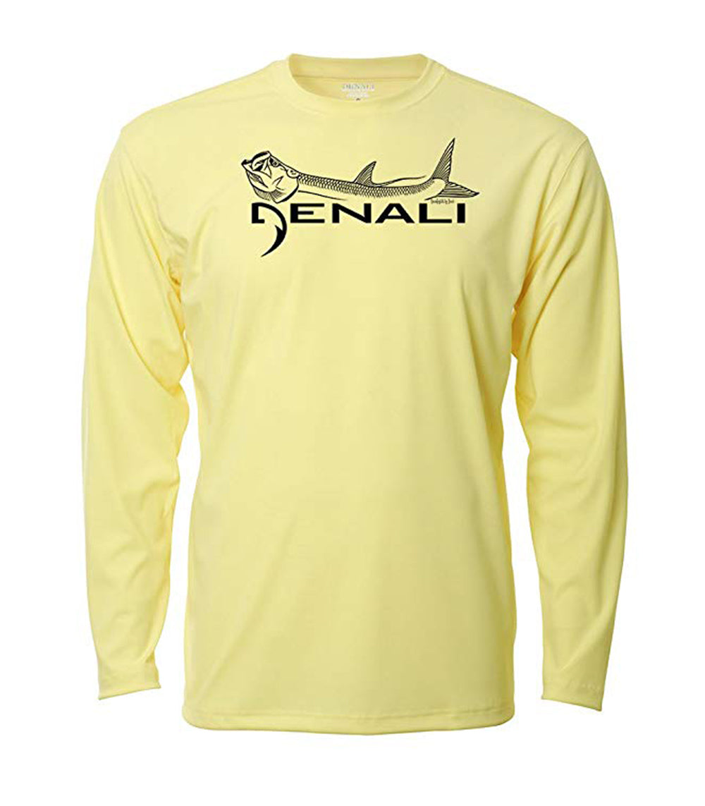 Denali Tarpon Logo: Long Sleeve ProtectUV Sun Protective Shirt Fighting Lady Yellow / 2XL