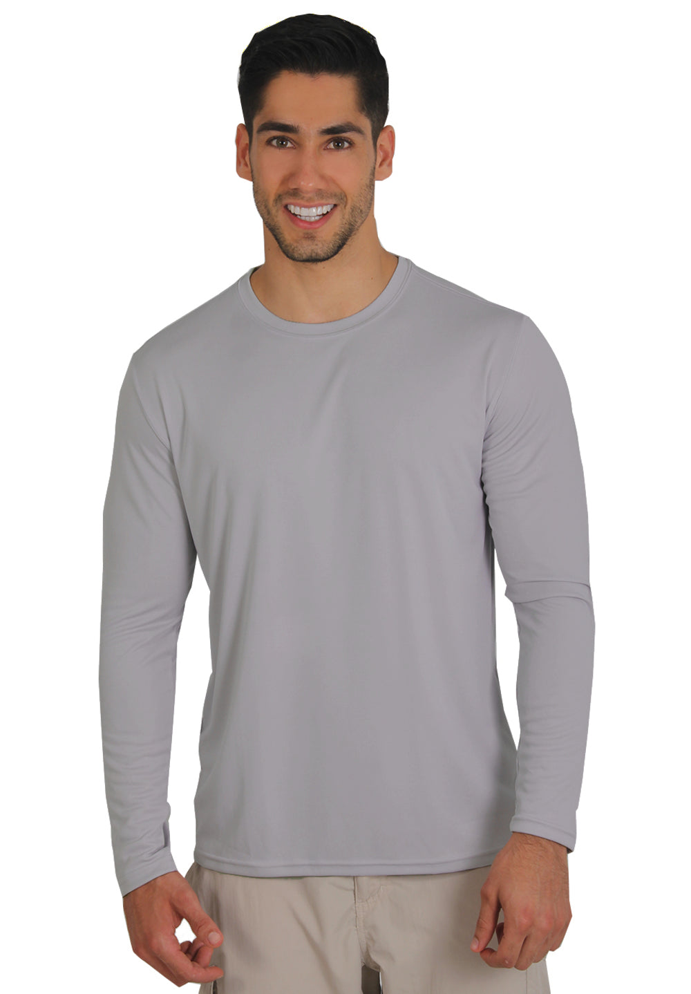 chillBRO by Denali: Mens Long Sleeve Sun Protective Shirt Kingston Grey / Small