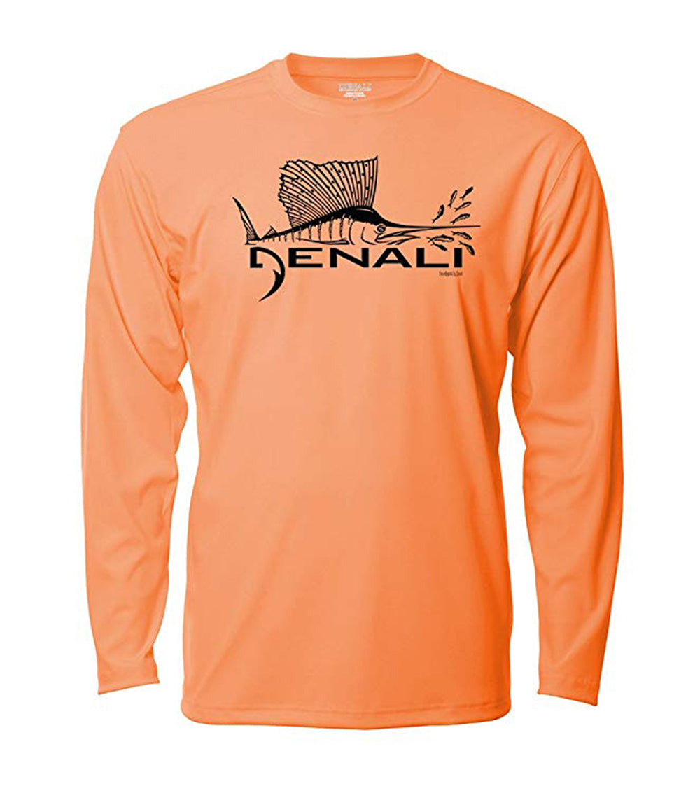 Sailfish Fishing Shirt uni-sex Long Sleeve T-Shirt Highlight Orange