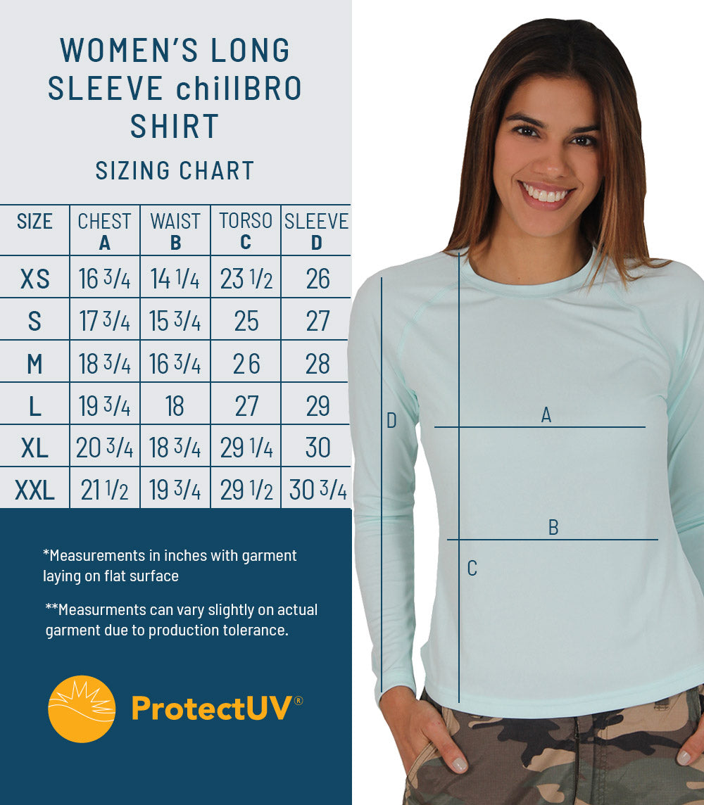 chillBRO by Denali: Ladies Long Sleeve Sun Protective Shirt White / Large
